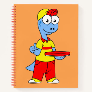 Carnet Illustration D'Une Personne Qui Livrait Le Brontos