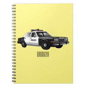 Carnet Illustration d'une voiture de police