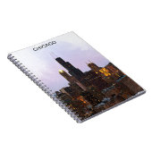 Carnet Illustration élégante de Chicago Skyline (Côté Droit)