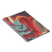 Carnet Illustration en marbre Abstrait coloré (Côté Droit)