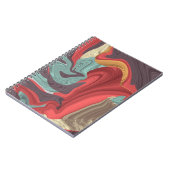 Carnet Illustration en marbre Abstrait coloré (Côté gauche)