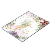 Carnet Illustration Enchantée Forêt Jolie Fée Girl (Côté gauche)