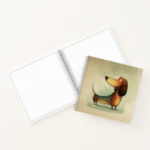 Carnet Illustration fantaisiste de teckel mignon (Intérieur)