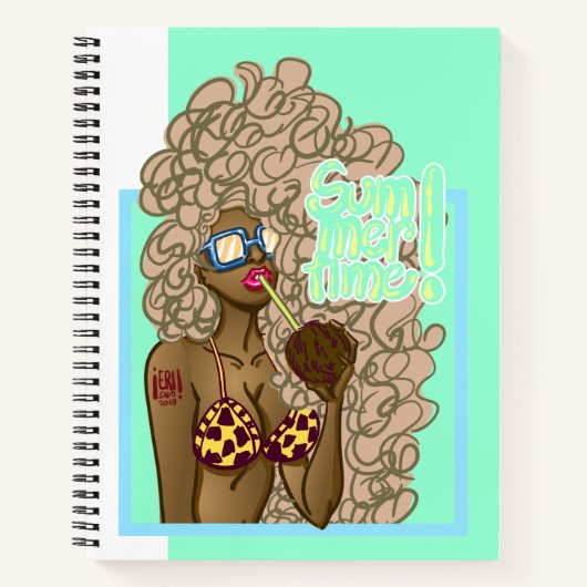 Carnet Illustration femme en été (Devant)