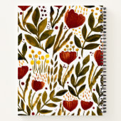 Carnet Illustration florale botanique d'orange brûlé (Dos)