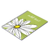 Carnet Illustration florale Daisy tendance - chaux et jau (Côté gauche)