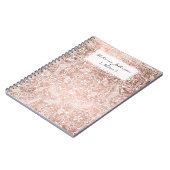 Carnet Illustration florale de mandala d'or rose moderne (Côté gauche)