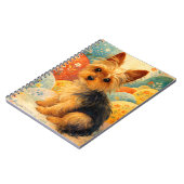 Carnet Illustration florale de Yorkshire Terrier (Côté gauche)