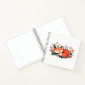 Carnet Illustration Florale Renard Endormi Mignon (Intérieur)