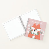 Carnet Illustration Fox Fleurs d'odeur personnalisée (Intérieur)