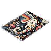 Carnet Illustration géométrique des éléphants (Côté gauche)