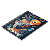 Carnet Illustration géométrique du poisson (Côté gauche)