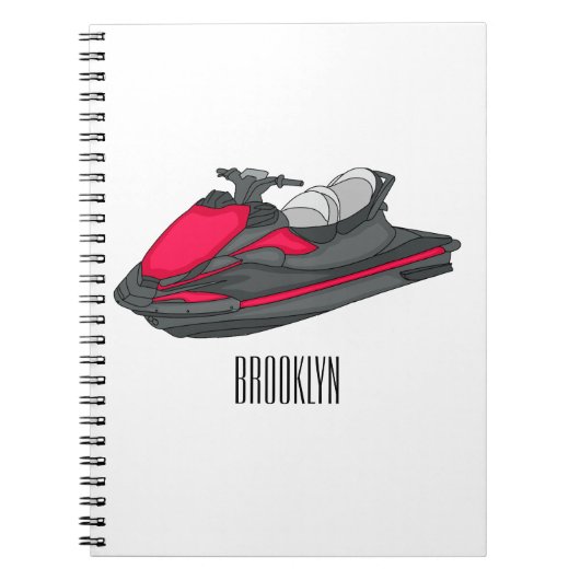 Carnet Illustration Jet ski (Devant)