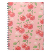 Carnet Illustration joyeuse de Kawaii Cherry Motif (Devant)