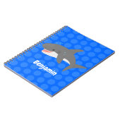 Carnet Illustration joyeuse du grand requin blanc (Côté gauche)