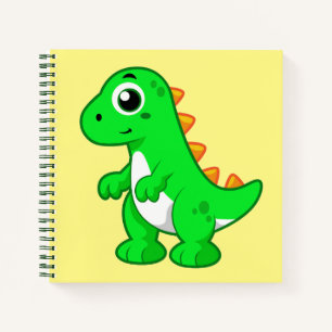 Carnet Illustration Mignonne Du Tyrannosaurus Rex.
