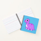 Carnet Illustration Mignonne D'Un Brontosaurus Dinosaure. (Intérieur)