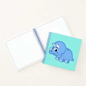 Carnet Illustration Mignonne D'Un Dinosaure Tricératops. (Intérieur)