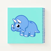 Carnet Illustration Mignonne D'Un Dinosaure Tricératops. (Dos)