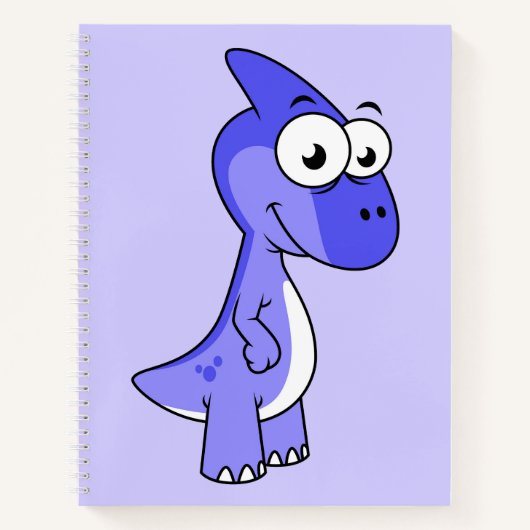 Carnet Illustration Mignonne D'Un Parasaurolophus Dinosau (Devant)