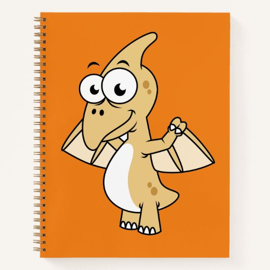 Carnet Illustration Mignonne D'Un Pterodactyl. 2 (Devant)