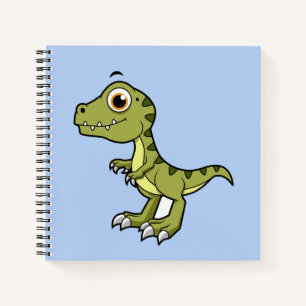Carnet Illustration Mignonne D'Un Rex Tyrannosaurus.