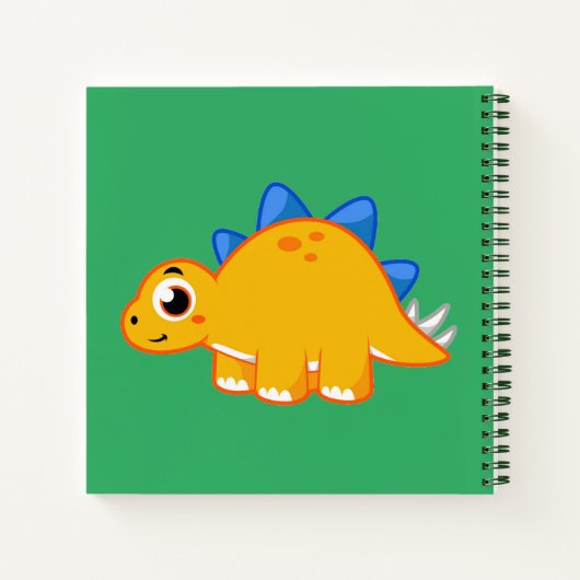 Carnet Illustration Mignonne D'Un Stegosaurus. (Dos)