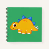 Carnet Illustration Mignonne D'Un Stegosaurus. (Devant)