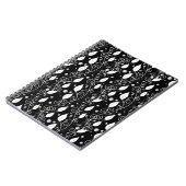 Carnet Illustration moderne abstraite d'encre noire et bl (Côté gauche)