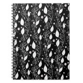 Carnet Illustration moderne abstraite d'encre noire et bl (Devant)