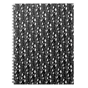 Carnet Illustration moderne abstraite d'encre noire et bl