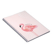 Carnet Illustration moderne rose de Flamant rose (Côté Droit)
