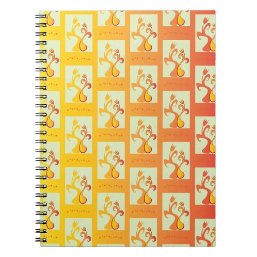 Carnet Illustration moderne Sunny jaune Tulip Couple (Devant)