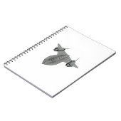 Carnet Illustration noire et blanche du merle SR71 (Côté gauche)