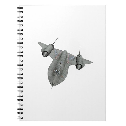 Carnet Illustration noire et blanche du merle SR71 (Devant)