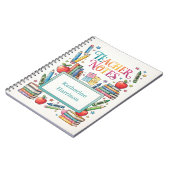 Carnet Illustration Notes de l'enseignant avec Fourniture (Côté gauche)