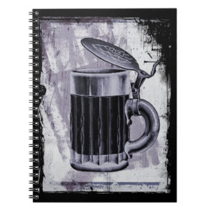 Carnet Illustration Old Beer Stein sur Grunge Arrière - p