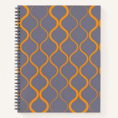 Carnet Illustration ondulée jaune, rétro, cool et tendanc (Devant)