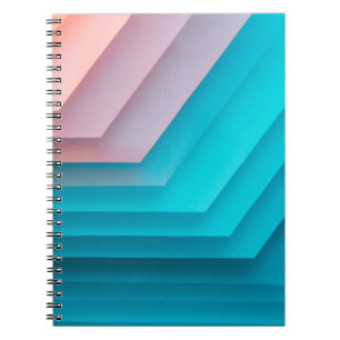 Carnet Illustration orange, rose et turquoise