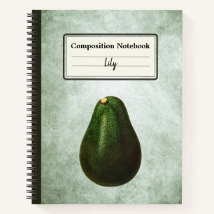 Carnet Illustration Persea Avocado Comp personnalisée