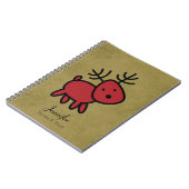 Carnet Illustration Red Christmas Reindeer personnalisée (Côté gauche)