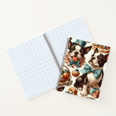 Carnet Illustration Retro Cute Boston Terrier (Intérieur)