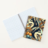 Carnet Illustration Retro Siberian Husky (Intérieur)