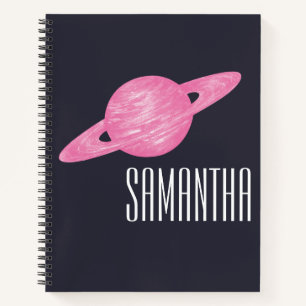 Carnet Illustration Saturne de l'espace et de la planète