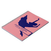 Carnet Illustration Silhouette De La Danse Bleue Rose Et  (Côté gauche)