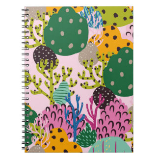 Carnet Illustration sous-marine brillante motif avec beau