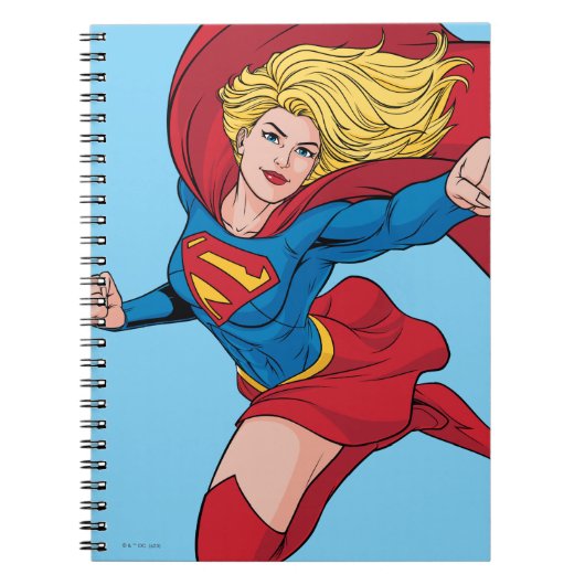 Carnet Illustration Supergirl volant vers le haut (Devant)