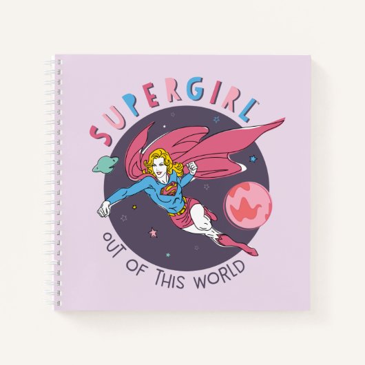 Carnet Illustration Supergirl volant vers le haut (Devant)