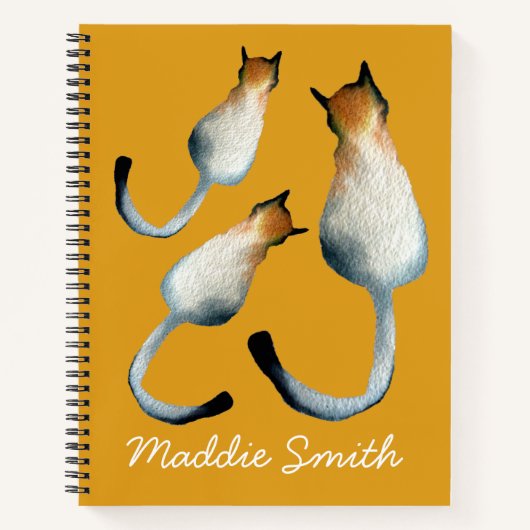 Carnet Illustration Tabby noir et brun (Devant)