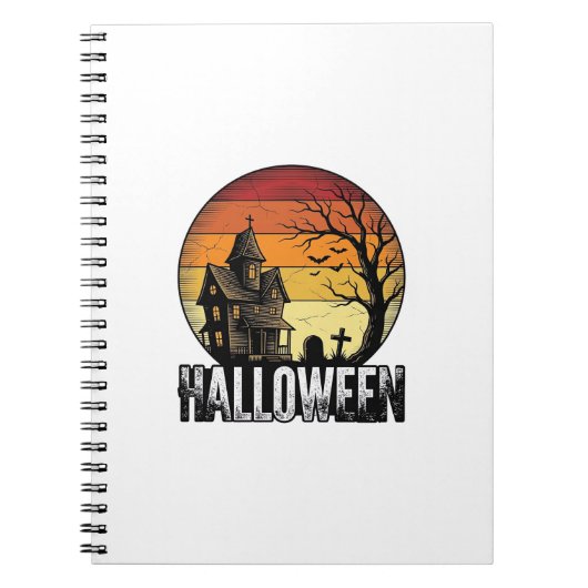 Carnet Illustration vectorielle de maison hantée Hallowee (Devant)